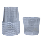 Récipient rond transparent en PP 1180 ml avec couvercle inviolable - Ø 133 mm - 170 pièces