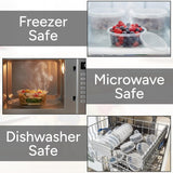 50x pots en plastique avec couvercles Récipients à micro-ondes de 350 ml - Récipients pour aliments frais Convient pour les plats à emporter. Réutilisable et sans BPA