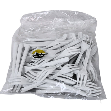 Snack/Friet vork wit 130mm (extra sterk)