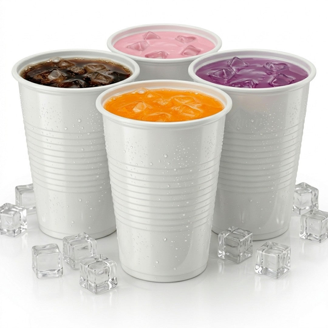 Wegwerpbekers Wit 1000 Stuks - 200ml Plastic Drinkbekers