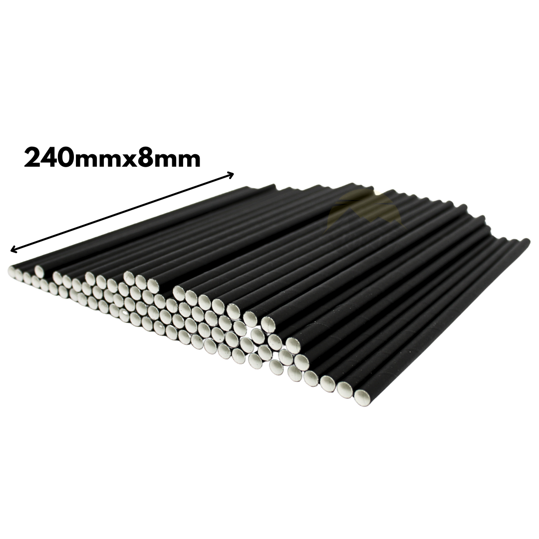 Paies en carton 8x240 mm noir - 300 pièces