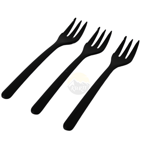 Snack/French fry fork black 130mm - 100 pieces